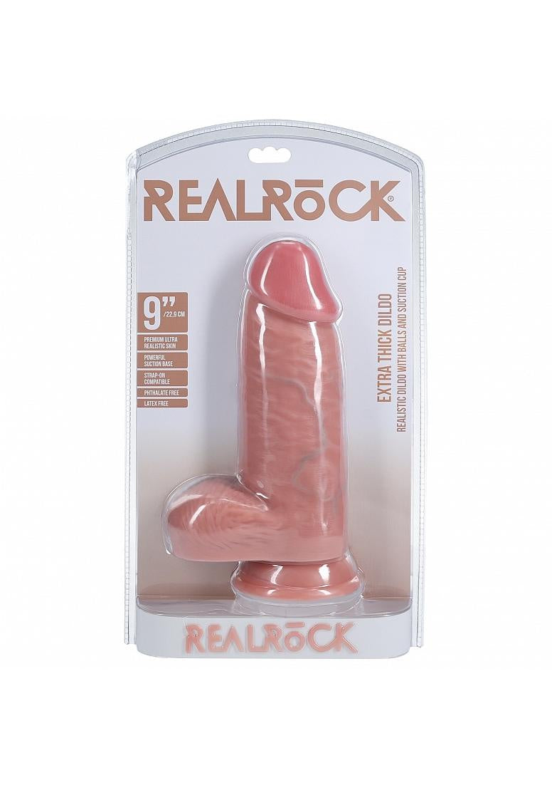 RealRock Extra Thick With Balls 9" Flesh