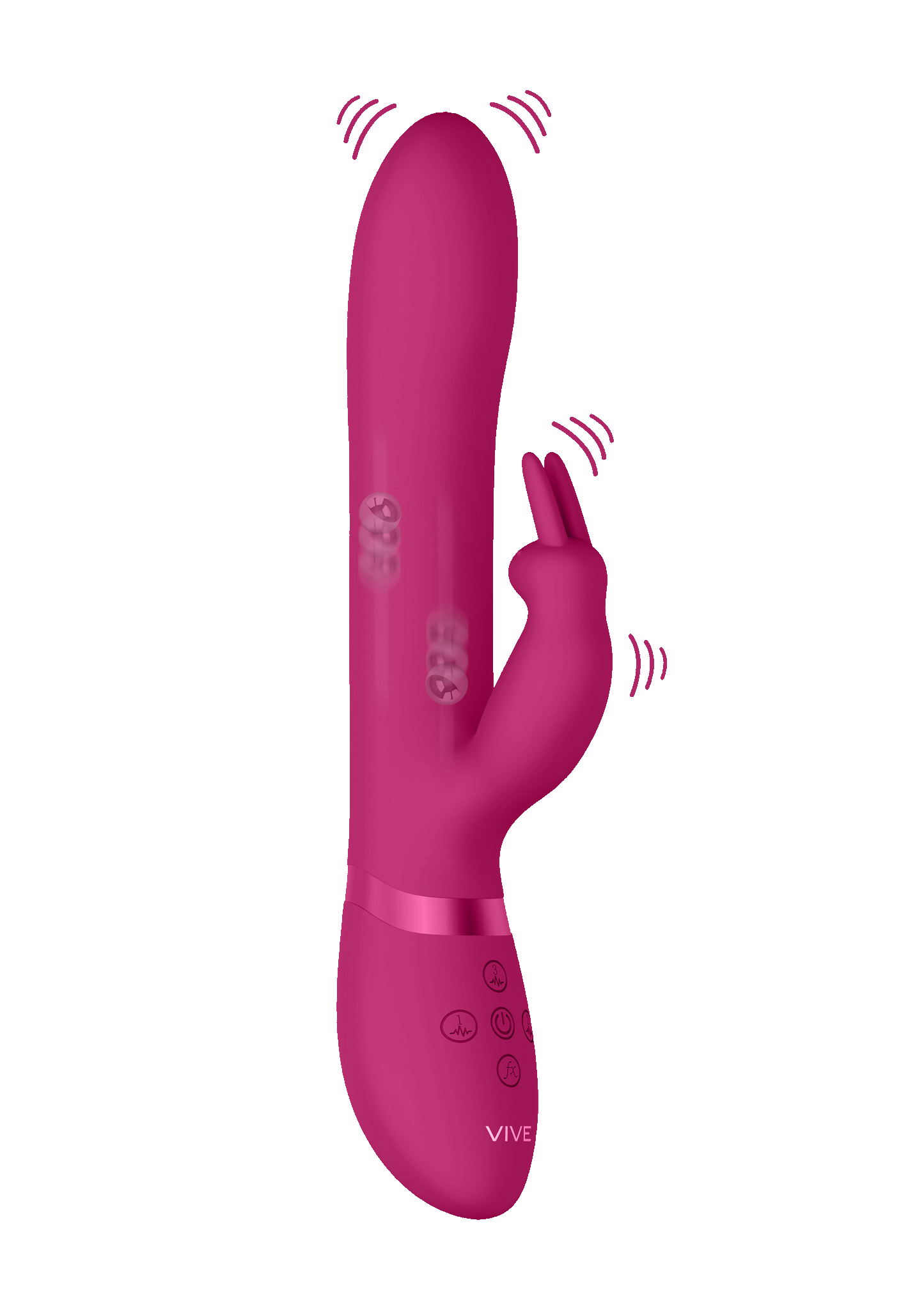 Vive Amoris - 23 cm USB Rechargeable Beaded Rabbit Vibrator