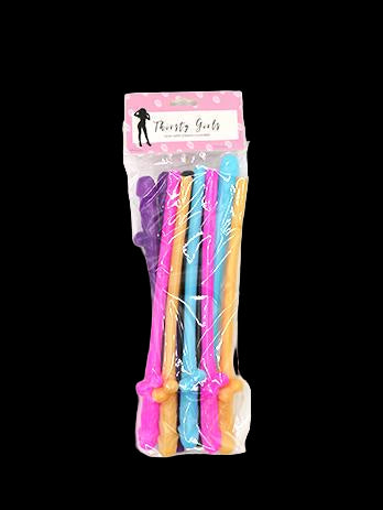 Thirsty Girls - Dicky Sippy Straws 10Pack Coloured