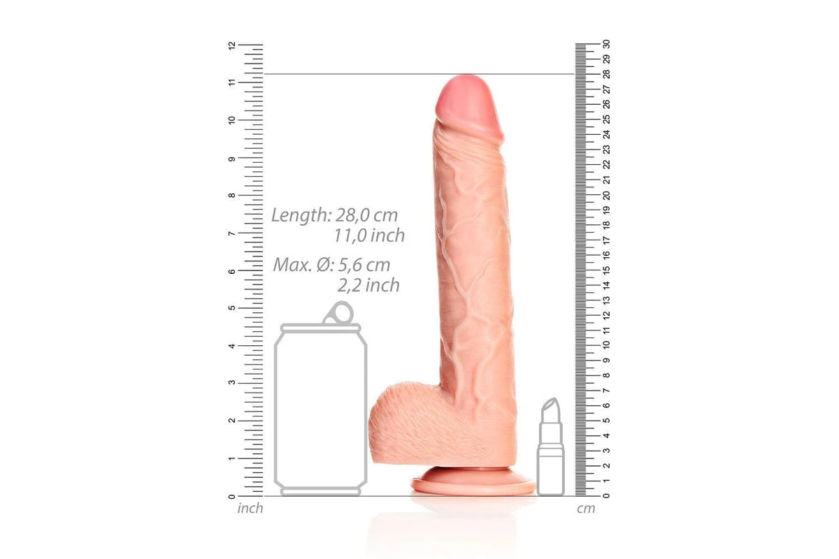 RealRock Cock With Balls Regular Straight 10" Flesh
