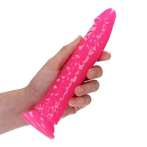 RealRock 7" Inch Slim Glow in the Dark Neon - Pink