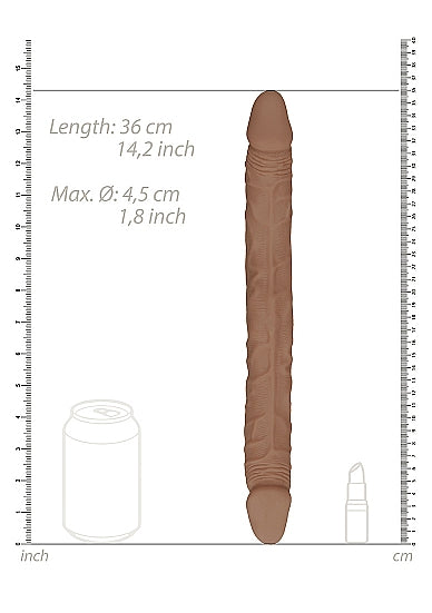 RealRock 14" Realistic Double Dildo Tan