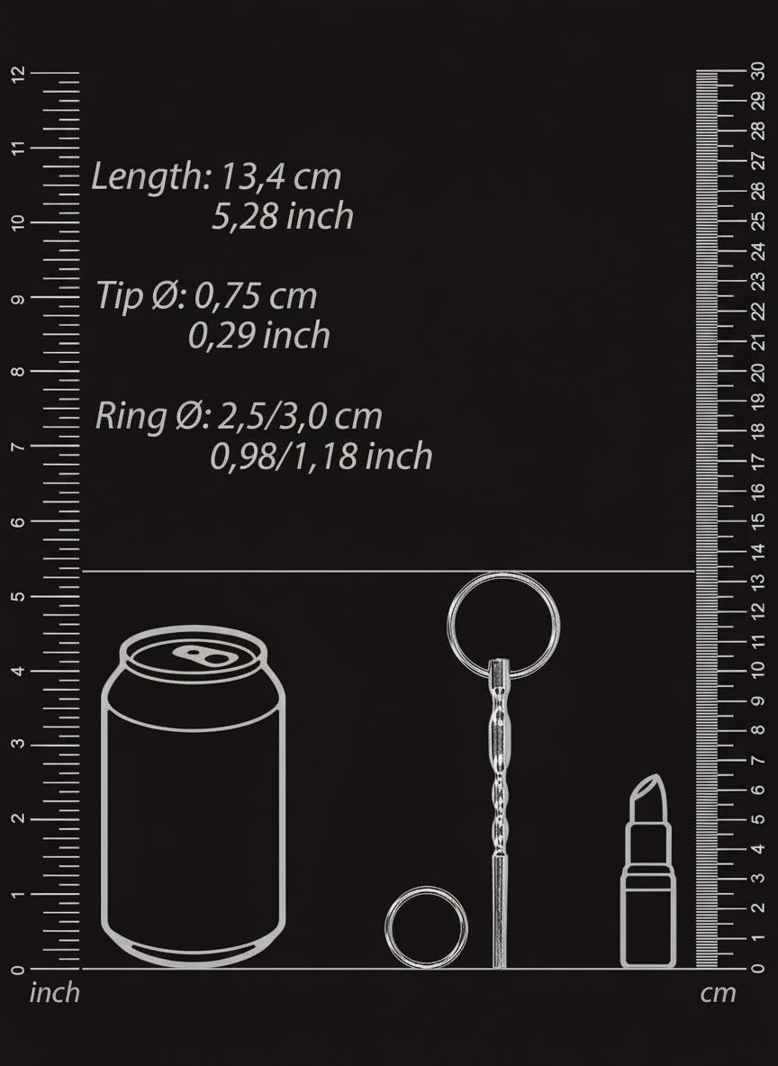 Urethral Sounding - Metal Plug with Ridges