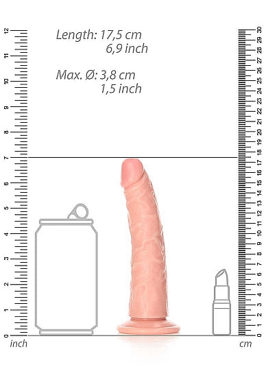 RealRock Realistic Slim Dildo 6"