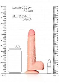 RealRock Realistic Dildo+Balls 7"