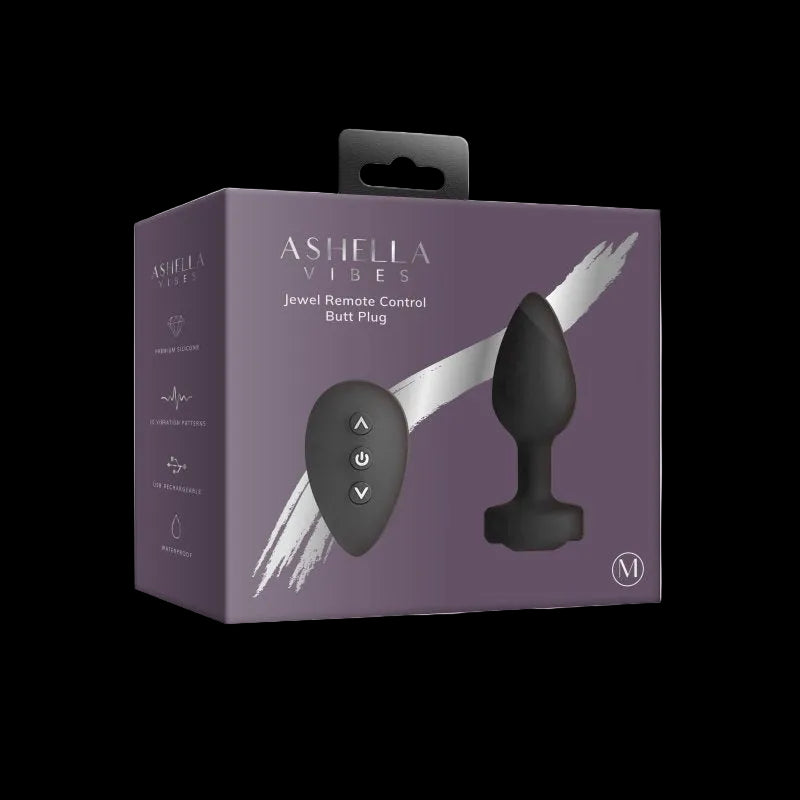 Ashella Vibes Jewel Remote Control Butt Plug Medium