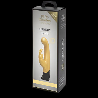 Fifty Shades of Grey Greedy Girl 10 Year Anniversary Gold Rabbit