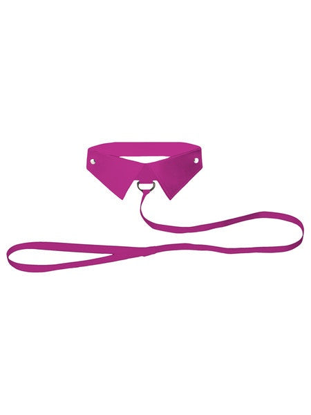 Classic Collar with Leash Pink