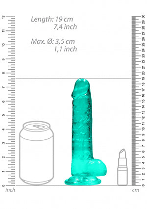 Crystal Clear REALROCK 7'' Realistic Dildo With Balls