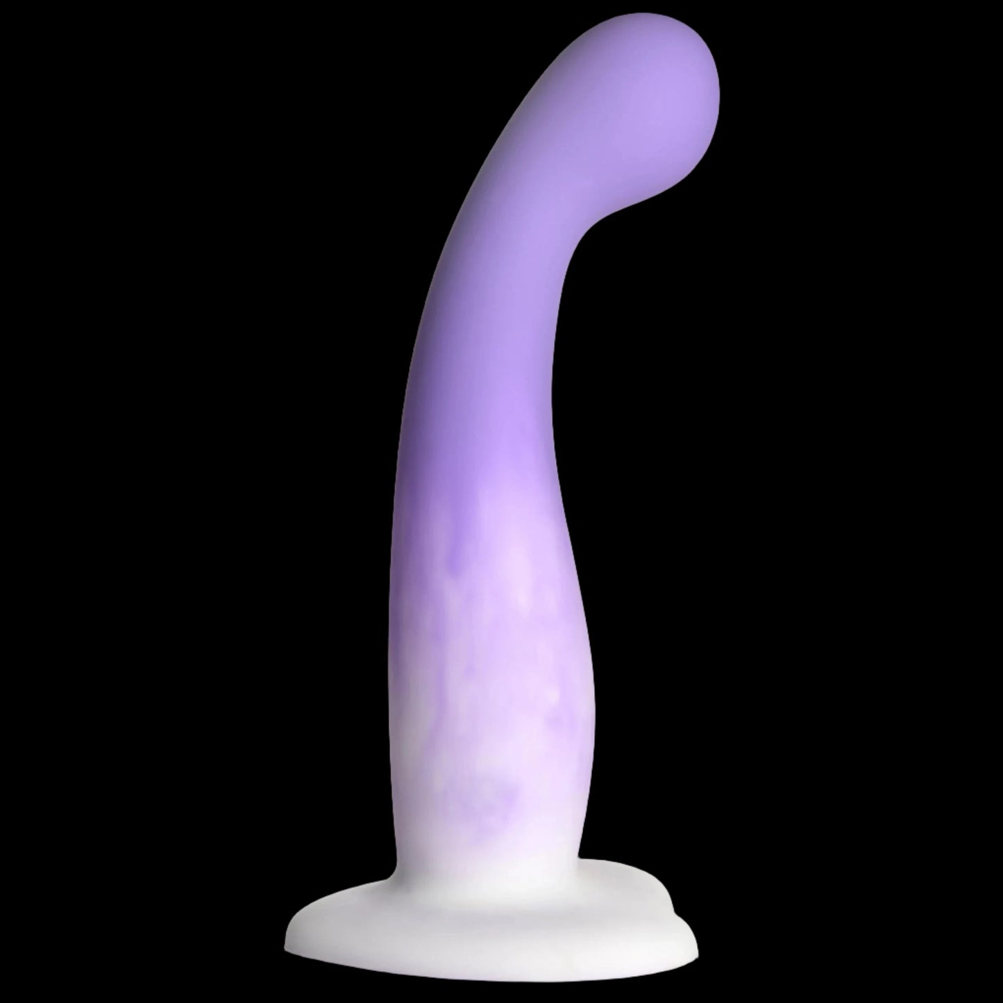 Simply Sweet 7" Slim G-Spot Silicone Dildo Purple/White