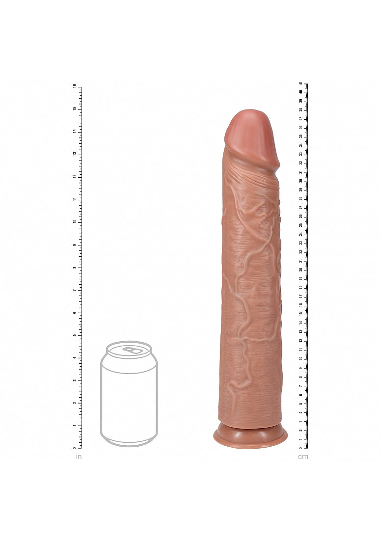 RealRock Ultra Realistic Skin - Extra Large Straight without Balls 15" / 38 cm - Tan