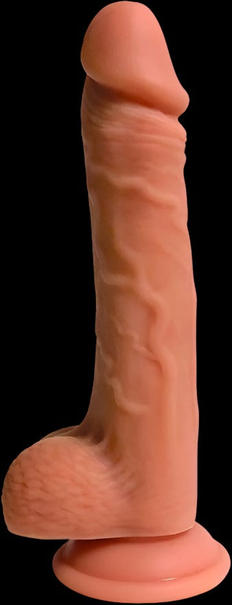 Easy Riders 9" Dual Density Silicone Dildo With Balls