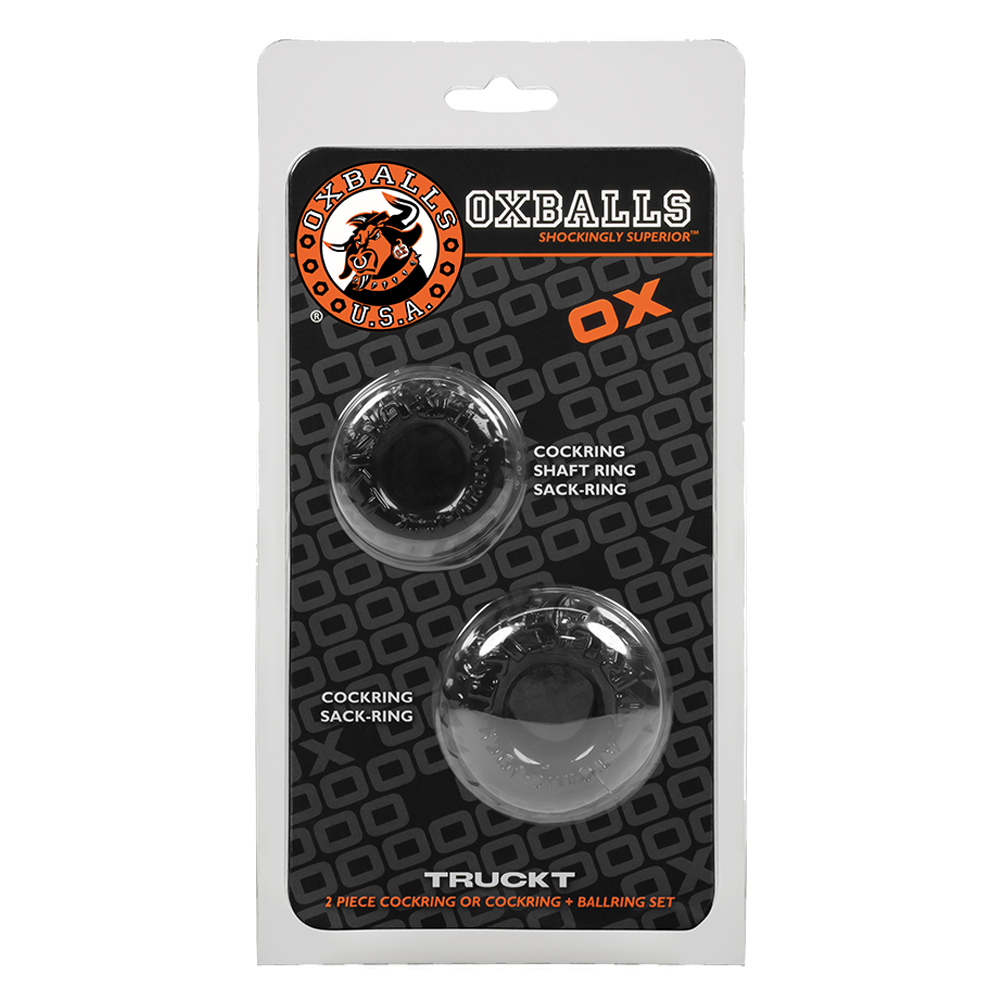 OXBALLS TRUCKT 2-pack stretchy cockring BLACK