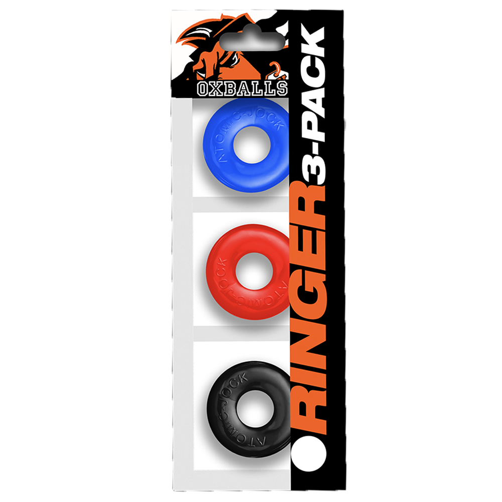 OXBALLS RINGER 3-pack of DO-NUT-1 cockrings MULTI