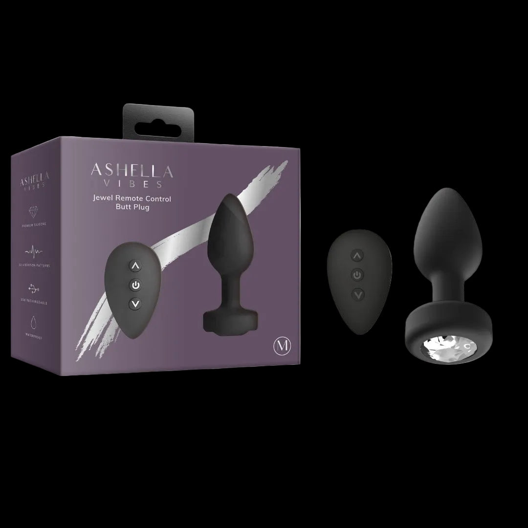 Ashella Vibes Jewel Remote Control Butt Plug Medium