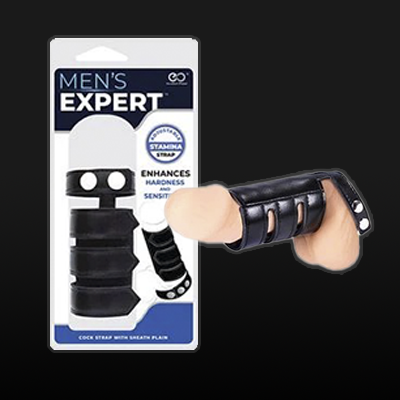 Men's Expert Cock Strap with Sheath Plain