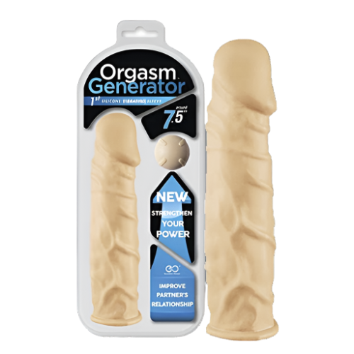 Orgasm Generator 7.5'' Vibrating Sleeve - Flesh