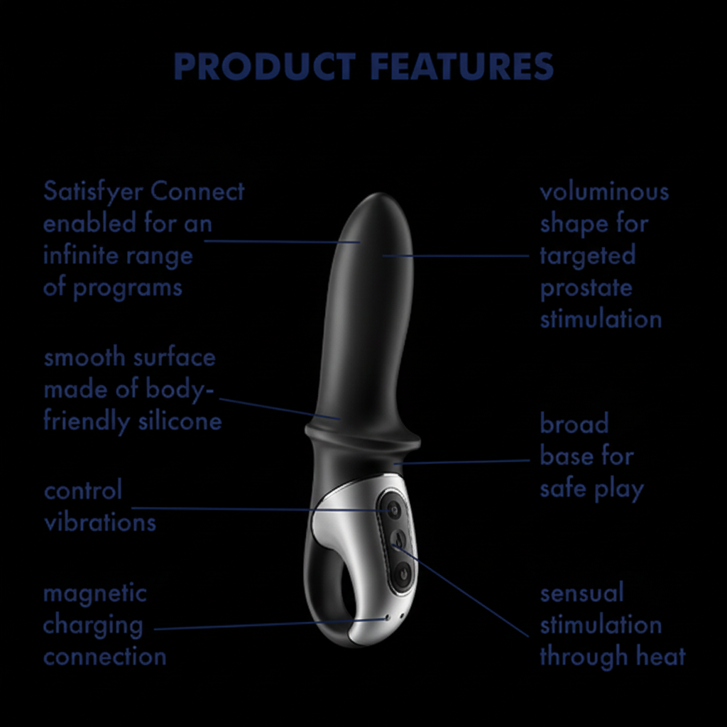 Satisfyer Hot Passion Anal Vibe App Control -Black