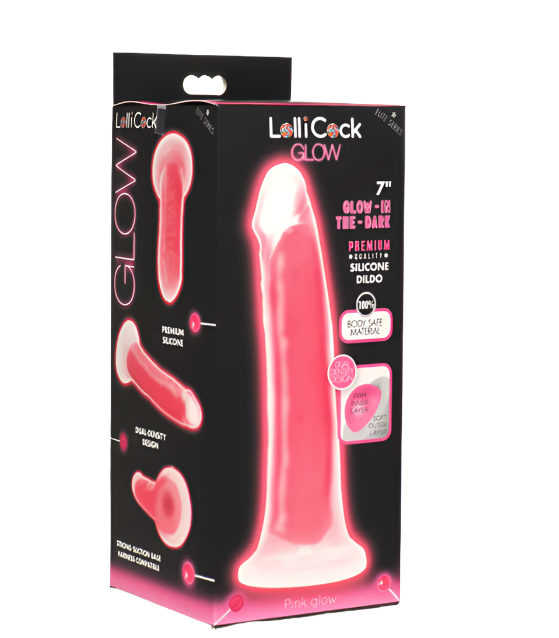 Lollicock 7" Glow-In-The-Dark Silicone Dildo