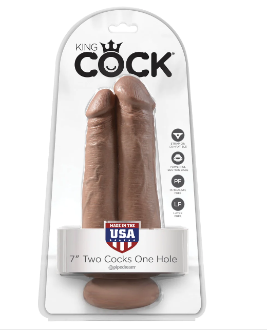 King Cock 7in Two Cocks One Hole XXX