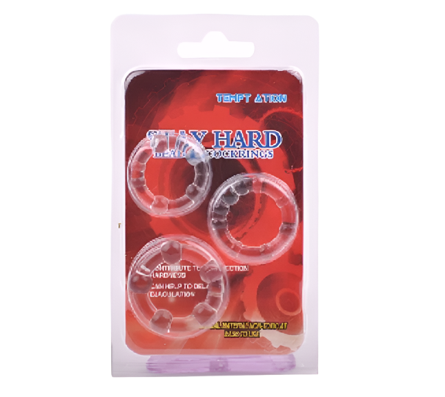Cock Ring Set of 3 Clear