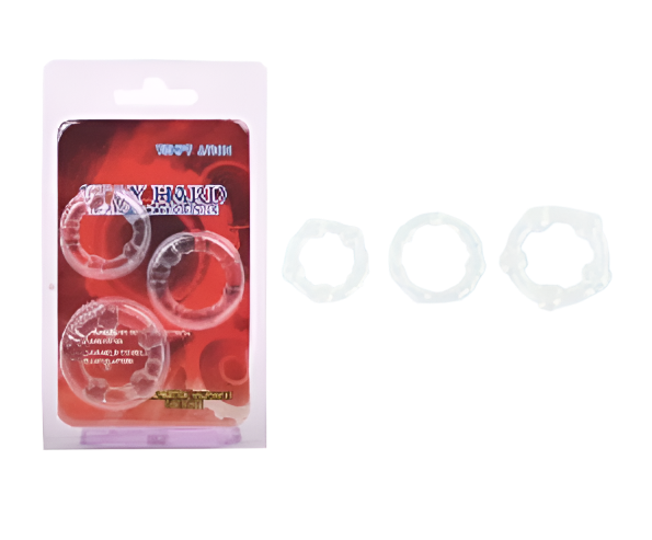 Cock Ring Set of 3 Clear