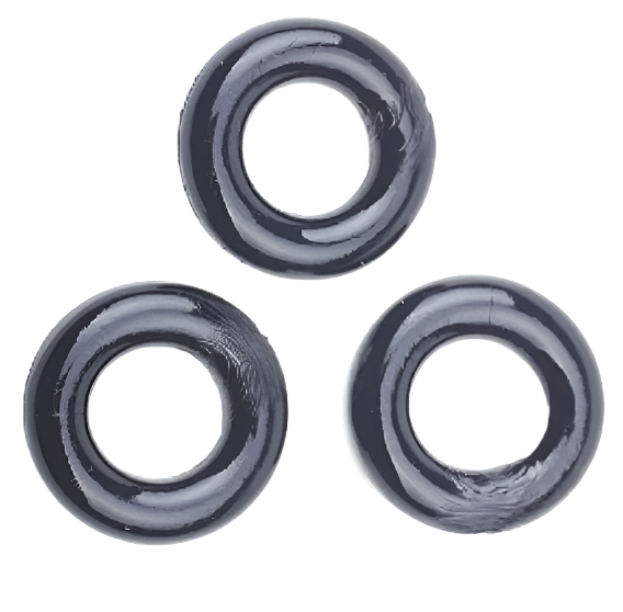 Triple Black Cockring Kit