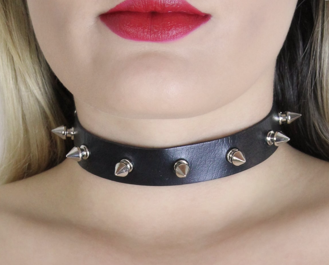 Black Collar with Spikes