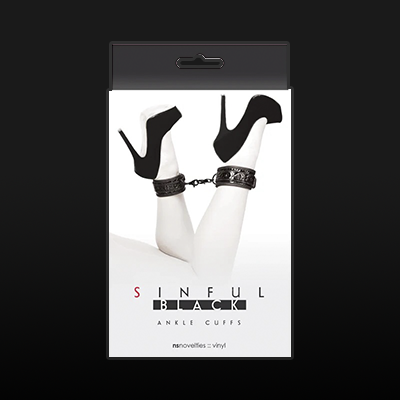 Sinful Black Ankle Cuffs