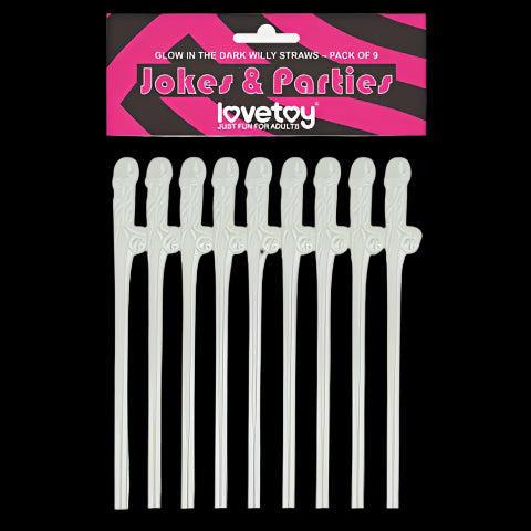 Glow In The Dark Willy Straws