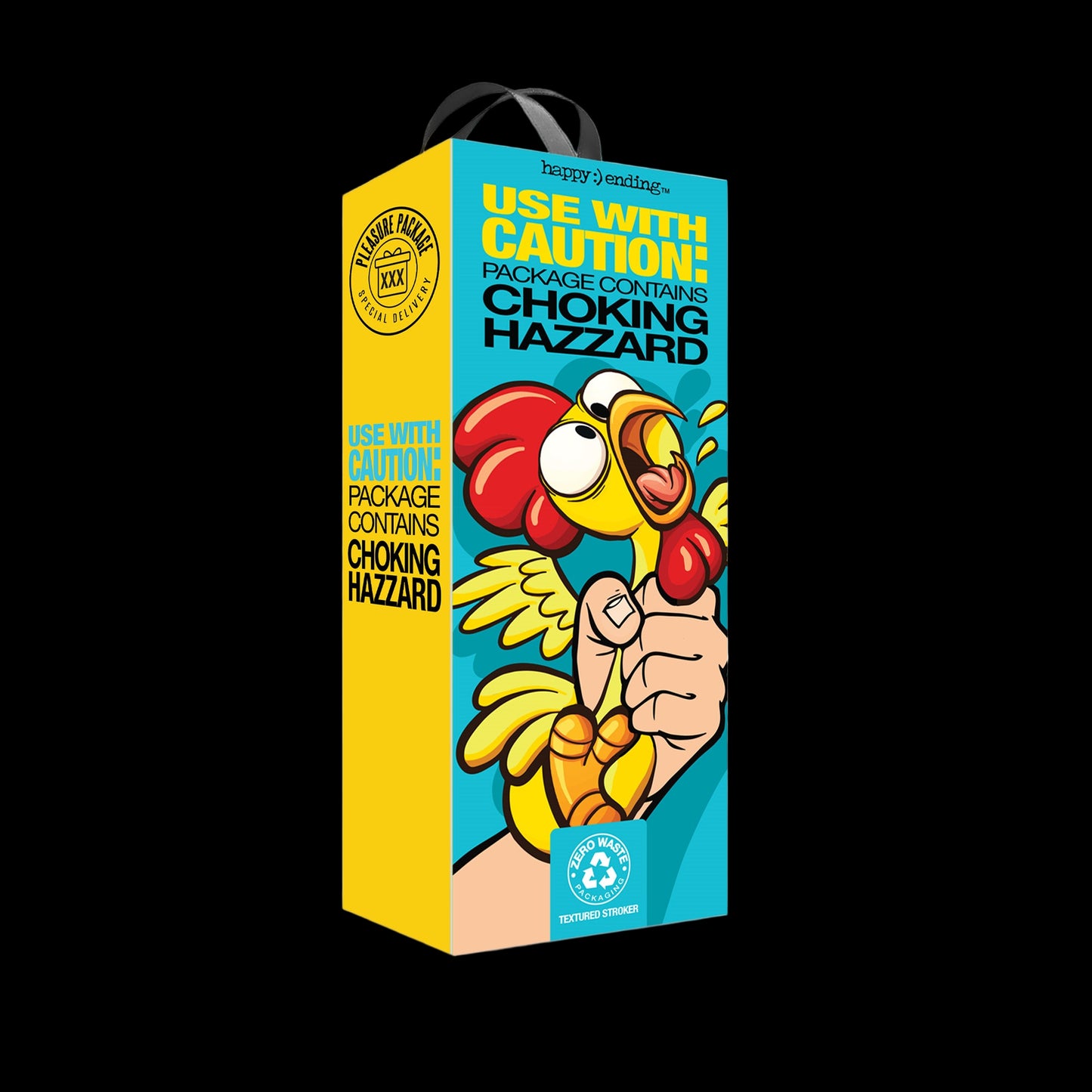 Pleasure Package Use With Caution, Tight Textured Stroker w/Storage Bag