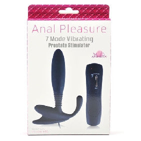 7 Speed Silicone Anal Vibrator Black