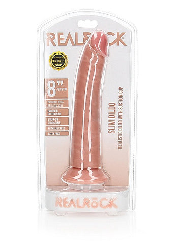 RealRock Realistic Slim Dildo 8"