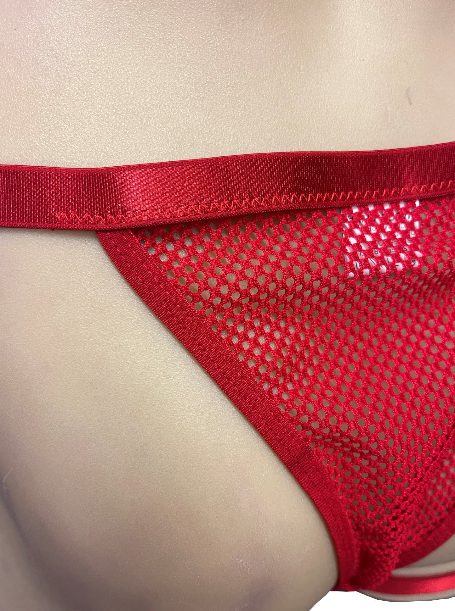Mesh Set With Leg Harness -Red