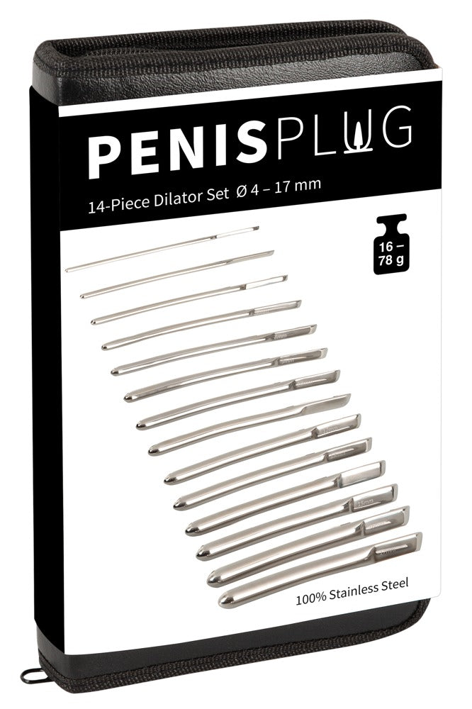 Penis Plug 14-Peice Dilator Set 4mm to 17mm