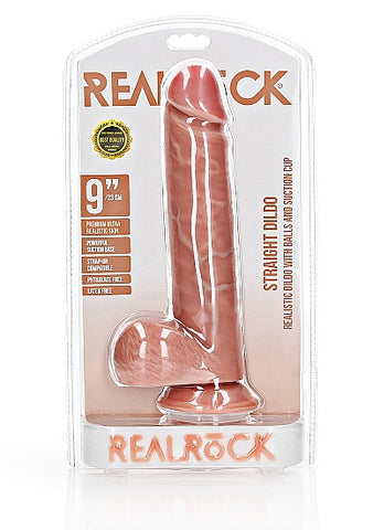 RealRock Realistic Dildo+Balls 9"