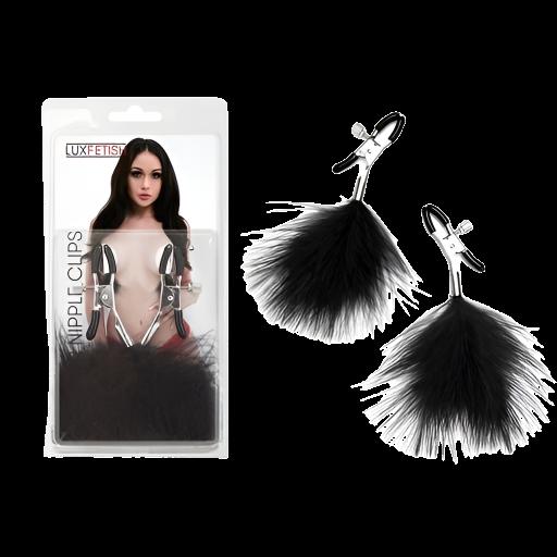 Lux Fetish Feather Nipple Clamps