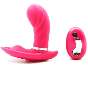 Remote Control 10-Speed Rechargeable Pink Color Silicone Butterfly Vibrator ( Type III )