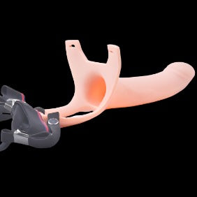 Flesh Color Silicone Hollow Strap On Dildo