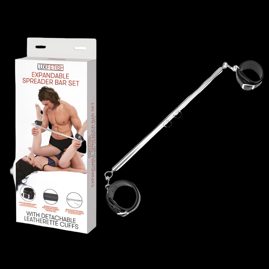 Lux Fetish Expandable Spreader Bar Set 35"-47" Naked Passion Lux Fetish Expandable Spreader Bar Set 35"-47" Naked Passion