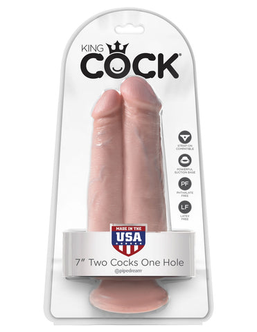King Cock 7in Two Cocks One Hole XXX