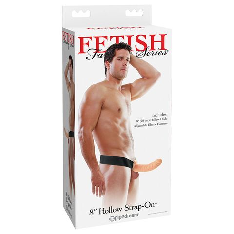 FF 8" Hollow Strap On Flesh