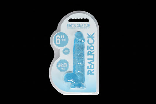 Crystal Clear REALROCK 6'' Realistic Dildo With Balls