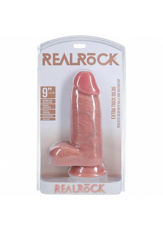 RealRock Extra Thick With Balls 9" Flesh
