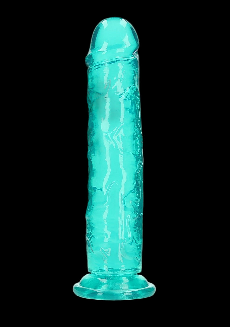 Crystal Clear Dildo 11in Straight no Balls Turquoise
