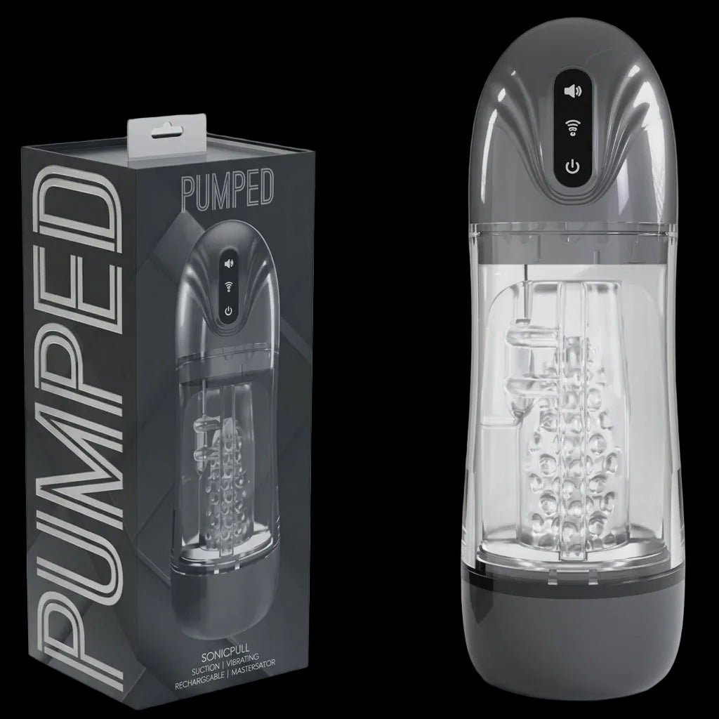 PUMPED SonicPull Auto Masturbator - Gunmetal