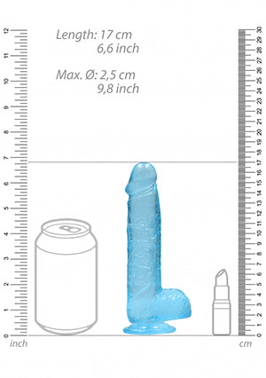 Crystal Clear REALROCK 6'' Realistic Dildo With Balls