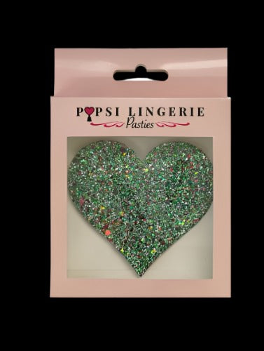 Heart Shape Glitter Glow in the Dark Pasties