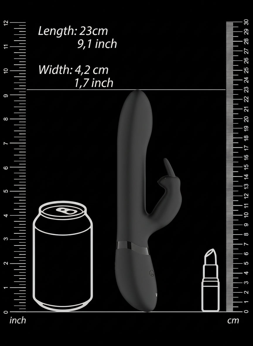 Vive Amoris - 23 cm USB Rechargeable Beaded Rabbit Vibrator