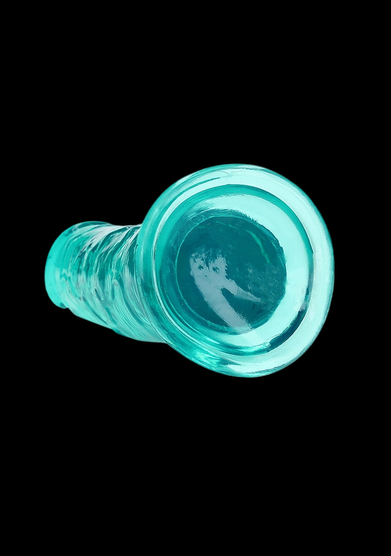 Crystal Clear Dildo 11in Straight no Balls Turquoise